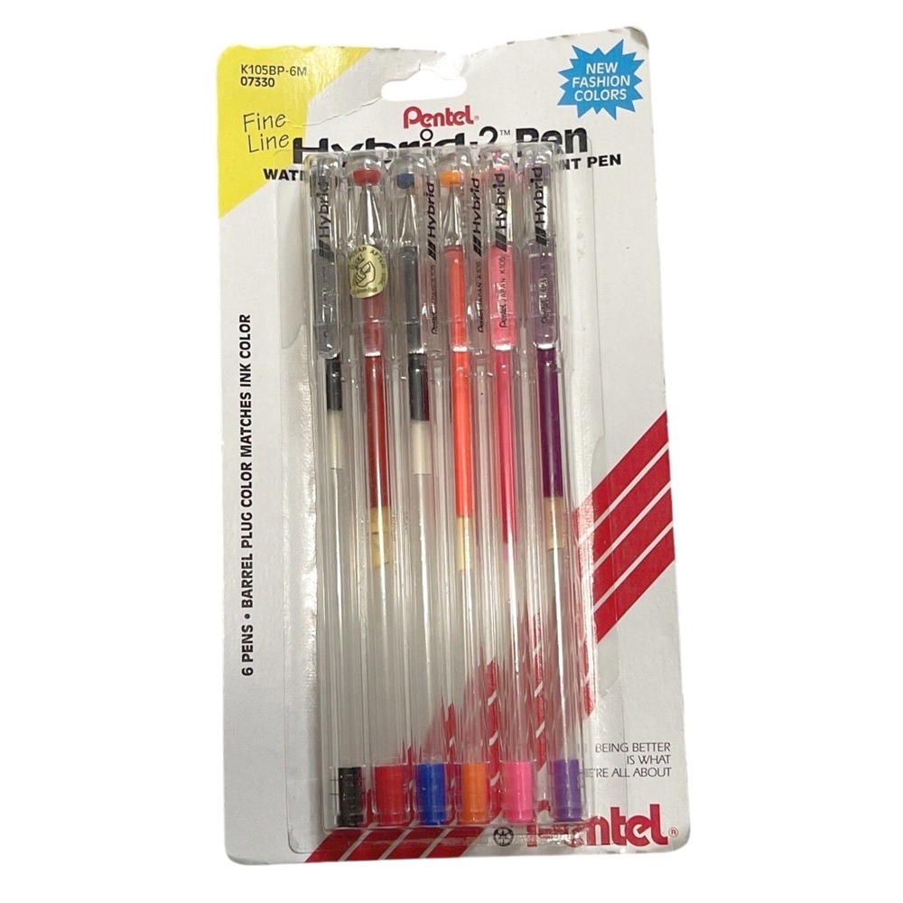 Pentel Hybrid-2 Dual Pen Metal Tip Ball Point pen Fine Line Japan K105bp 07330